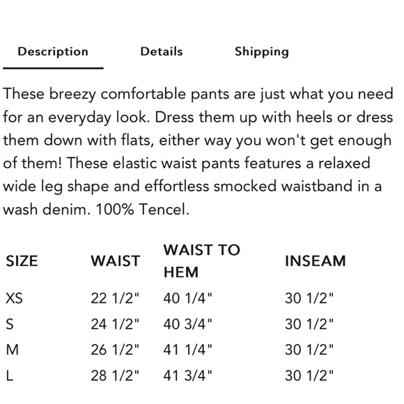 Bella Dahl Smocked Waist Wide Leg Pant. - Picture 3 of 5